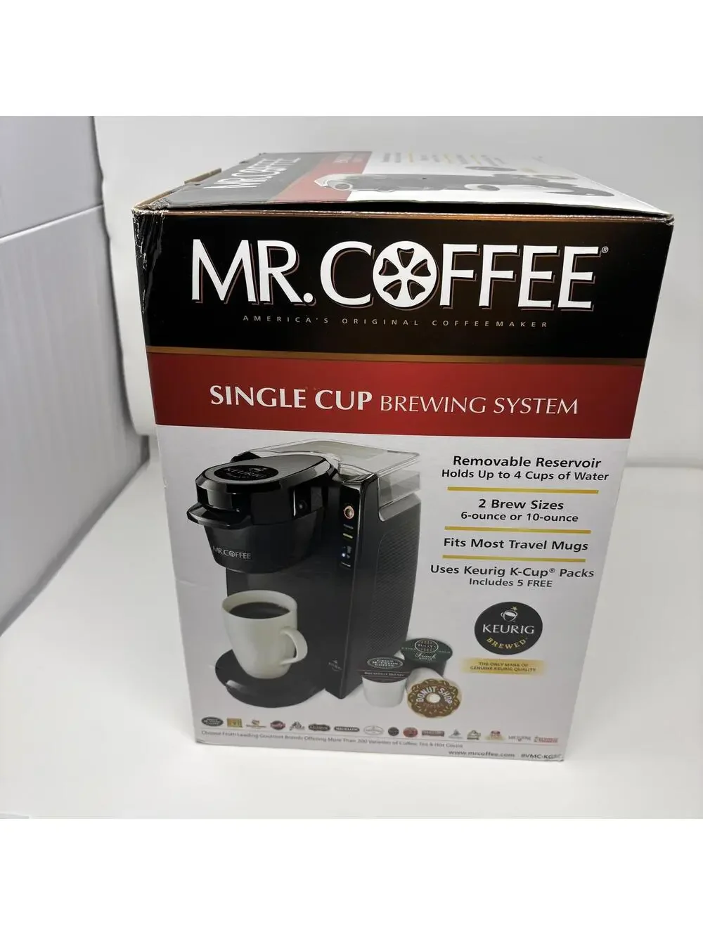 Mr. Coffee BVMC-KG5 Single Cup Brewing System K-Cup Coffee Maker Black Open Box